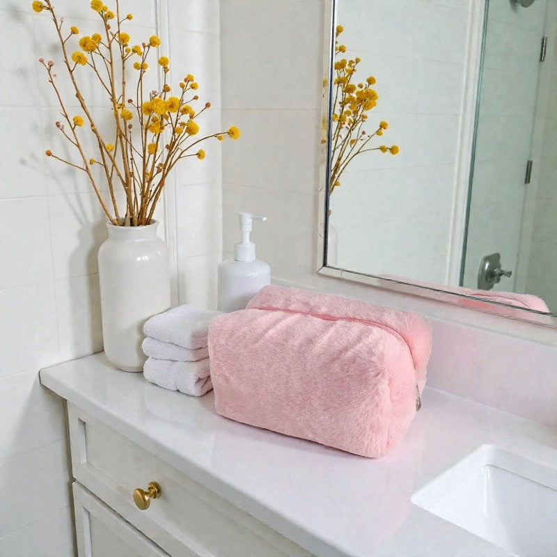 Trousse à maquillage peluche